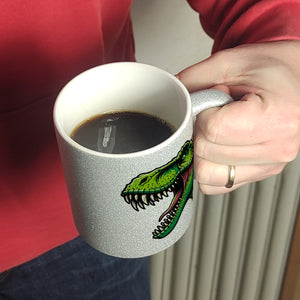 Grüner T-Rex Dinosaurier Kaffeebecher