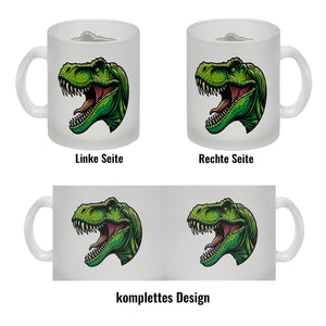 Grüner T-Rex Dinosaurier Kaffeebecher