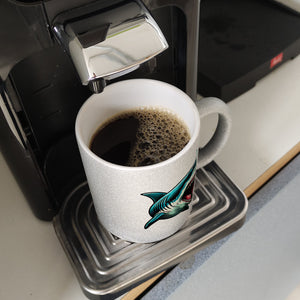 Weißer Hai Comic Kaffeebecher