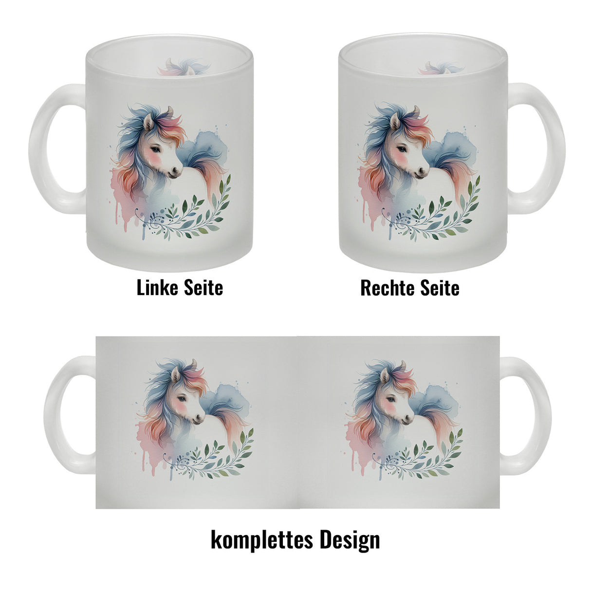 Buntes Pferd Kaffeebecher