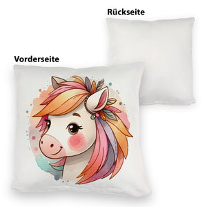 Pferde Mädchen Kissen