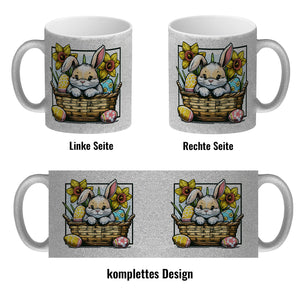 Osterhase im Osternest Kaffeebecher