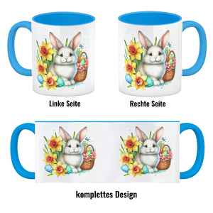 Osterhase mit Osterglocken Kaffeebecher