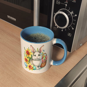 Osterhase mit Osterglocken Kaffeebecher