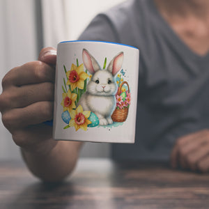 Osterhase mit Osterglocken Kaffeebecher