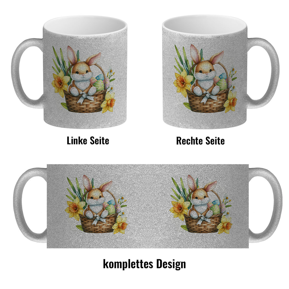 Niedlicher Osterhase im Osternest Kaffeebecher