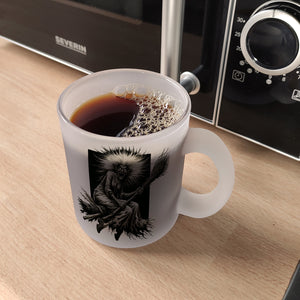 Wütende Hexe auf einem Besen Kaffeebecher