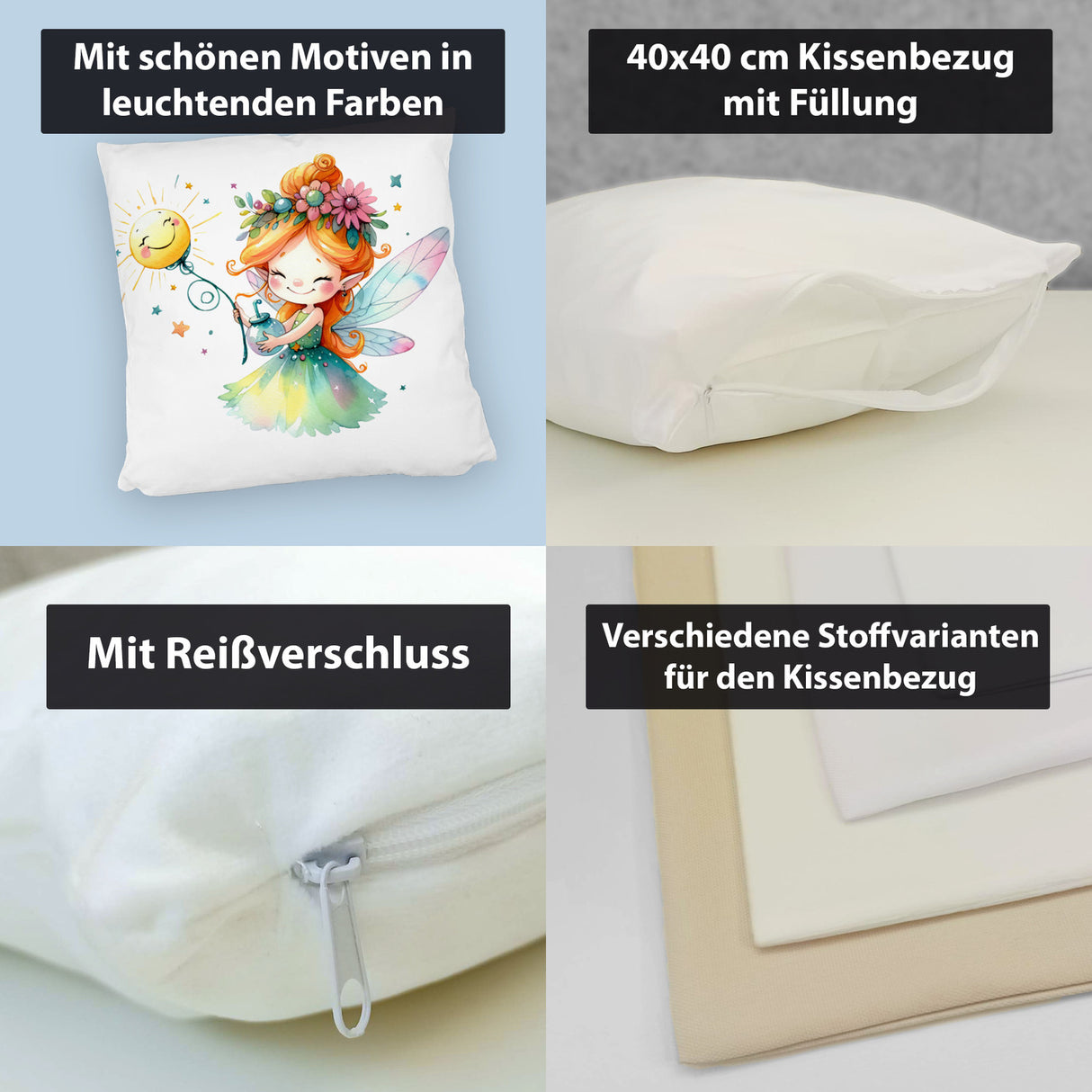 Magische bunte Fee Kissen