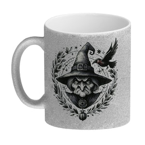 Hexe mit einem Raben Kaffeebecher