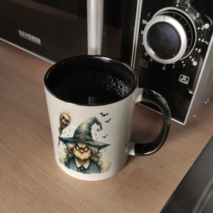 Böse Hexe mit Fledermäusen Kaffeebecher