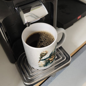 Böse Hexe mit Fledermäusen Kaffeebecher