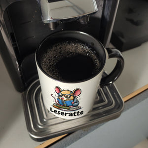 Leseratte Kaffeebecher mit Spruch Leseratte