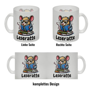 Leseratte Kaffeebecher mit Spruch Leseratte