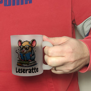 Leseratte Kaffeebecher mit Spruch Leseratte