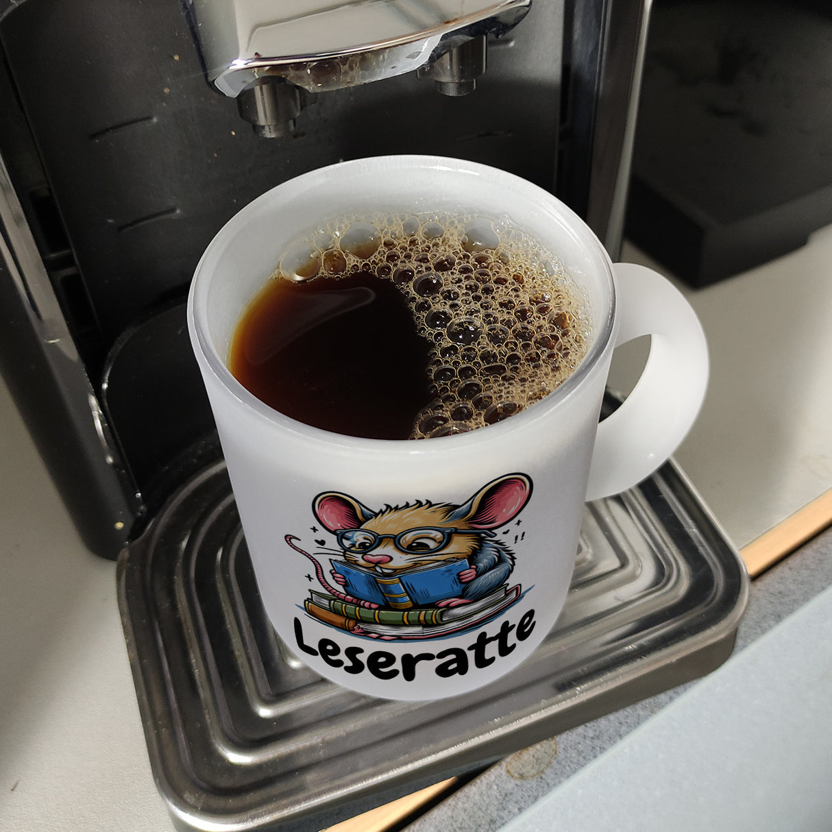 Leseratte Kaffeebecher mit Spruch Leseratte