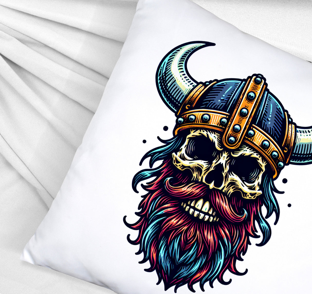 Totenkopf Wikinger Kissen