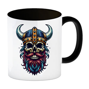 Totenkopf Wikinger Kaffeebecher