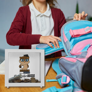 Eule Spardose mit Spruch Klugscheißer-Kasse