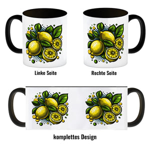 Zitronen Comic Kaffeebecher
