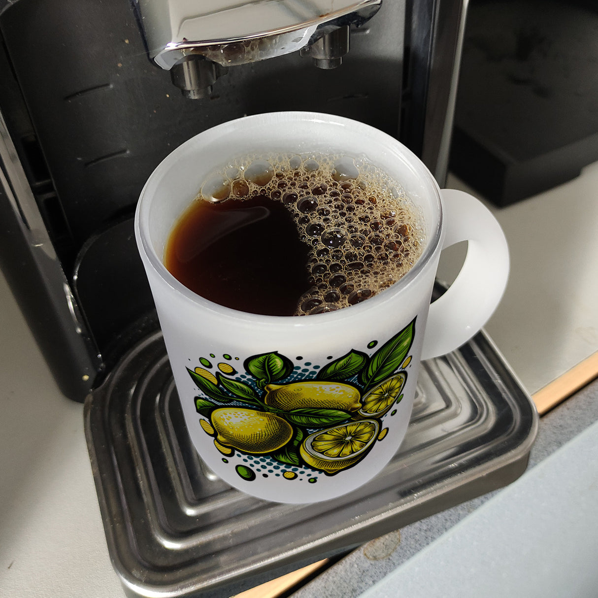 Zitronen Comic Kaffeebecher