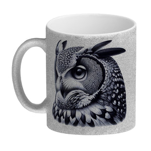 Schwarze Eule Kaffeebecher