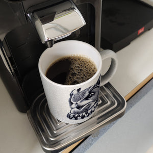 Schwarze Eule Kaffeebecher