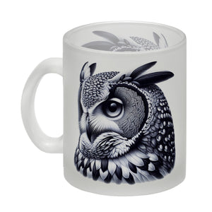 Schwarze Eule Kaffeebecher