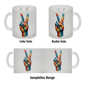 Peacezeichen in regenbogenfarben Kaffeebecher