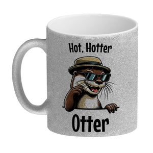 Cooler Otter Kaffeebecher mit Spruch Hot Hotter Otter