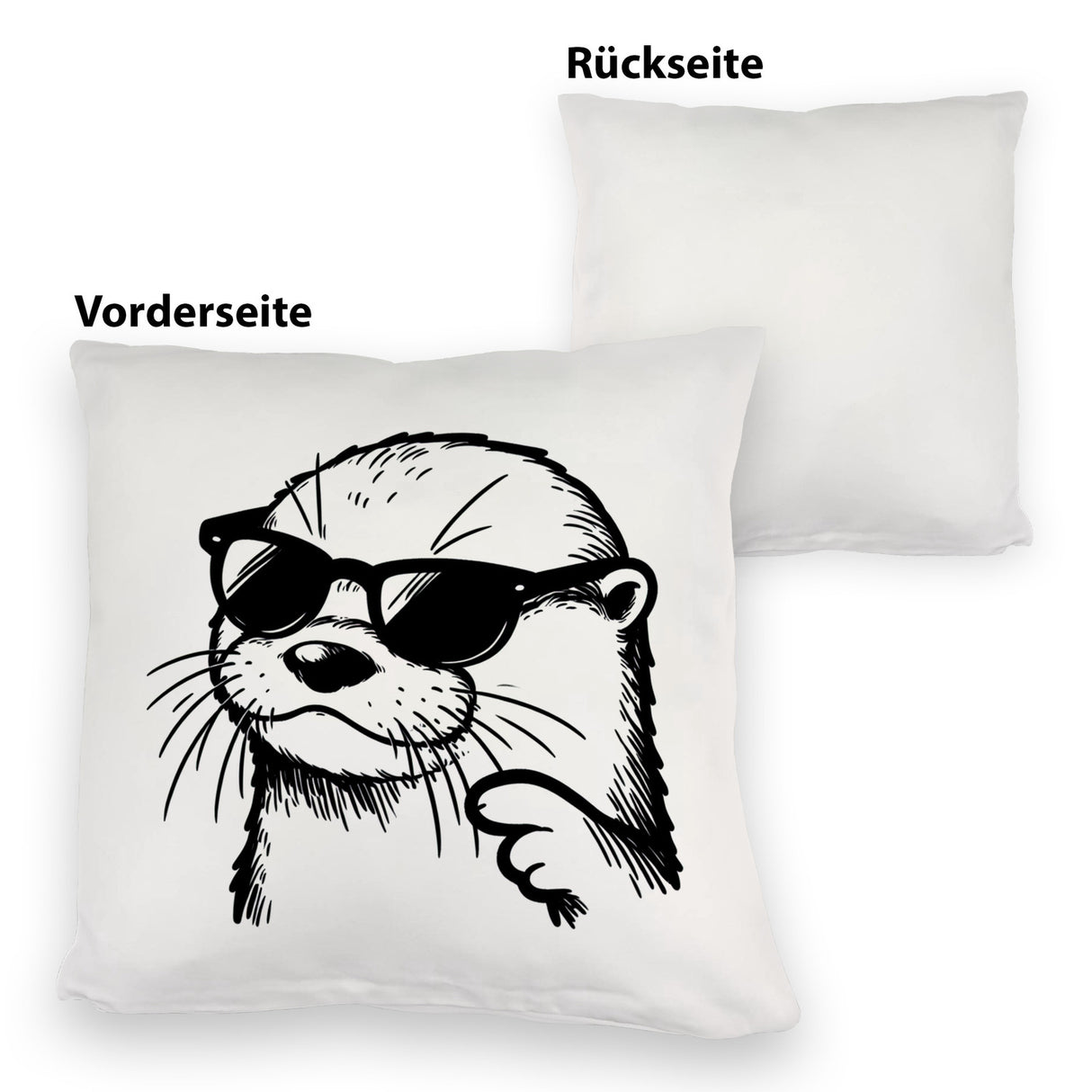 Cooler Otter mit Sonnenbrille Kissen