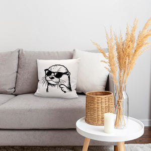Cooler Otter mit Sonnenbrille Kissen