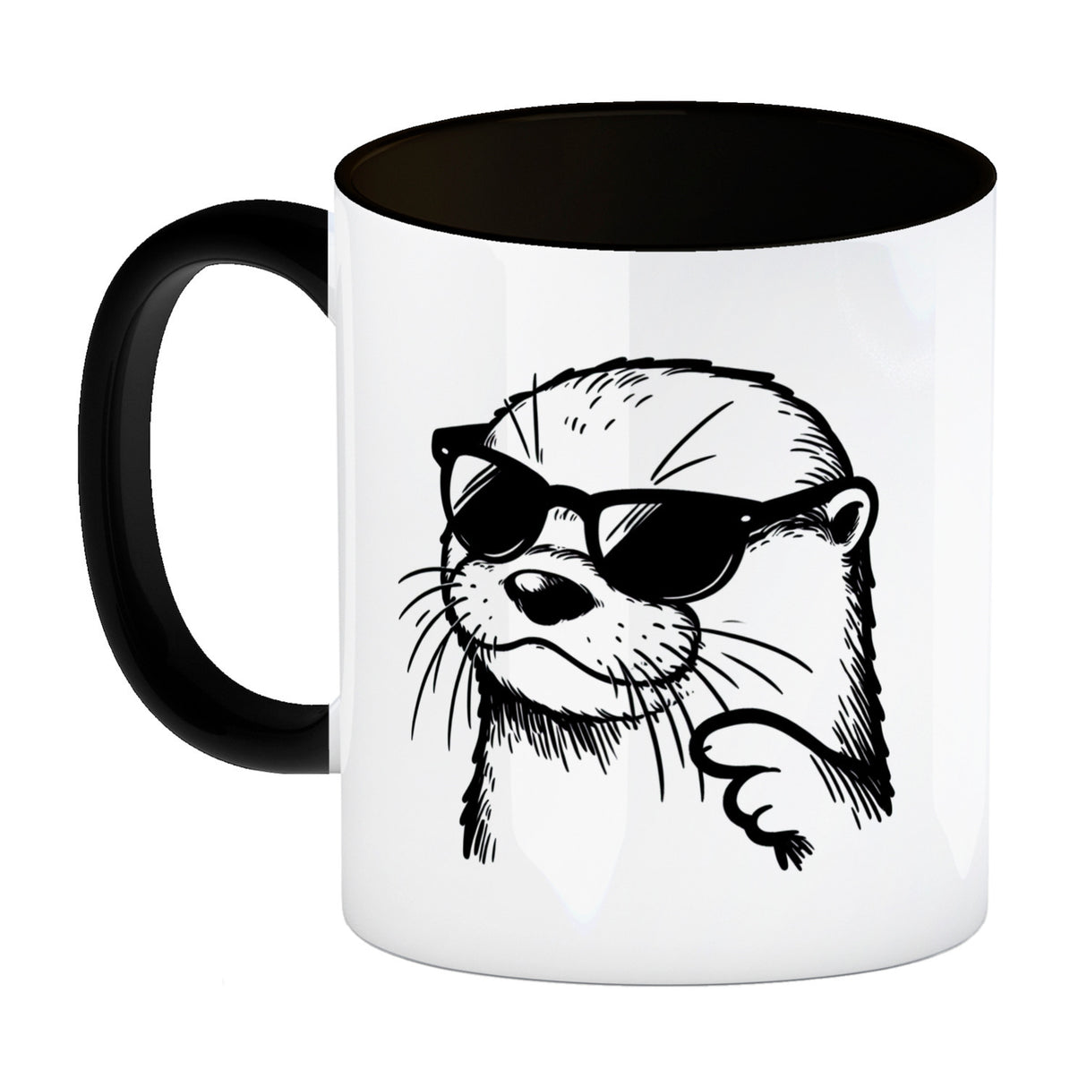Cooler Otter mit Sonnenbrille Kaffeebecher