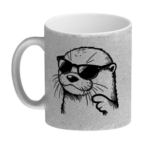 Cooler Otter mit Sonnenbrille Kaffeebecher