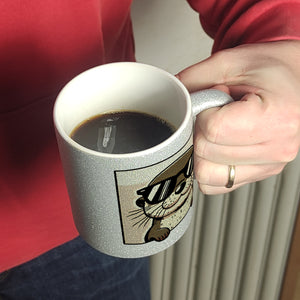 Retro Otter mit Sonnenbrille Kaffeebecher