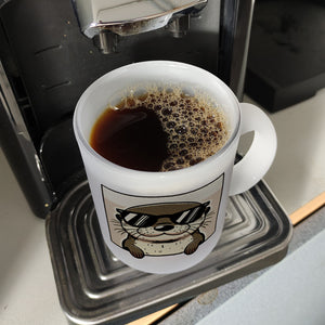 Retro Otter mit Sonnenbrille Kaffeebecher