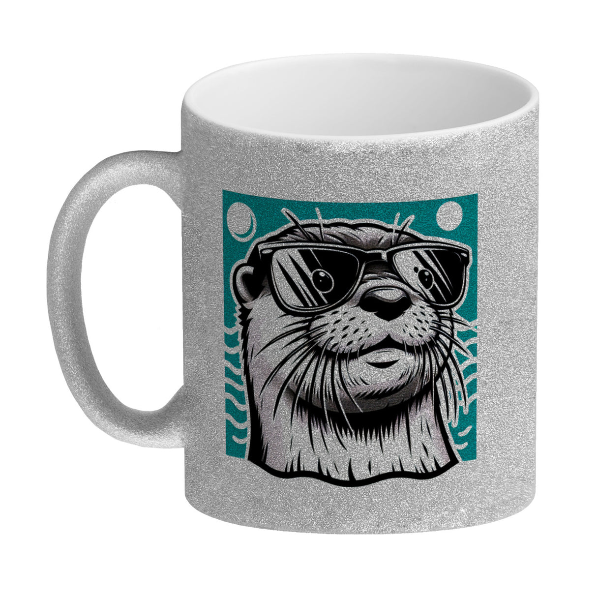 Lustiger Otter mit Sonnenbrille Kaffeebecher