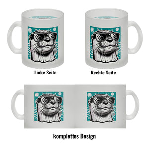 Lustiger Otter mit Sonnenbrille Kaffeebecher