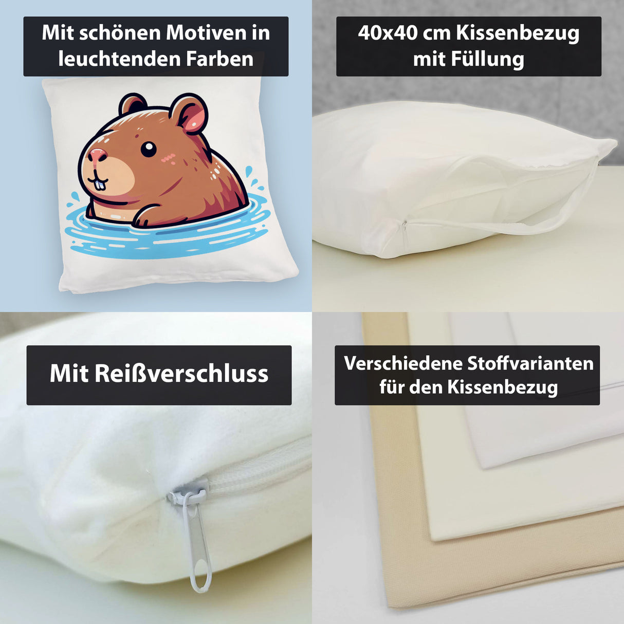 Capybara Comic Kissen
