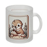 Baby Otter mit Muschel Retro Kaffeebecher