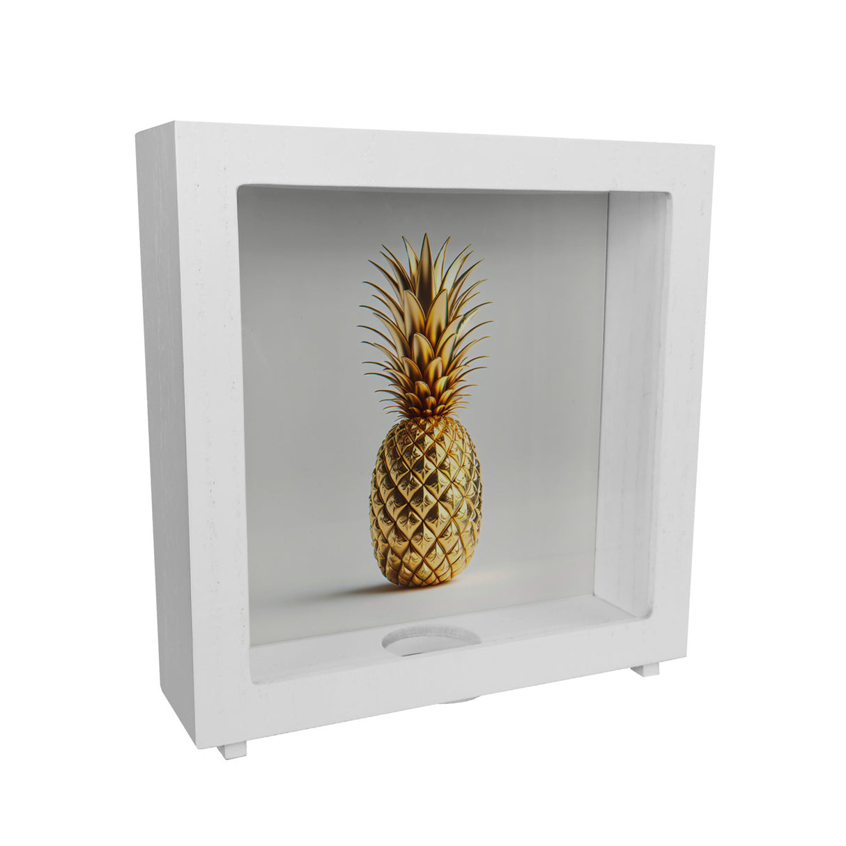 Goldene Ananas auf weißem Hintergrund Spardose