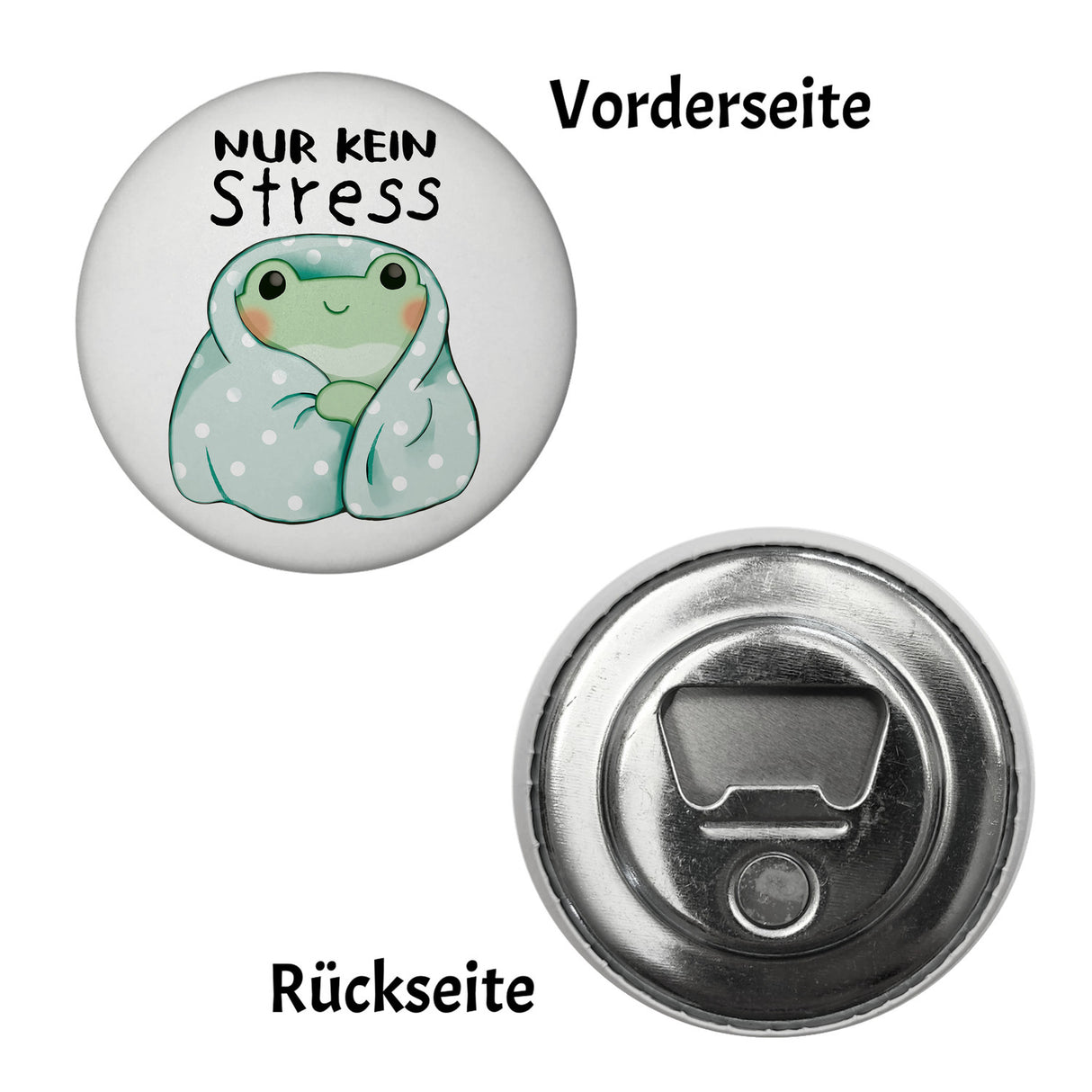 Frosch er Decke Magnet rund rund mit Spruch Nur kein Stress