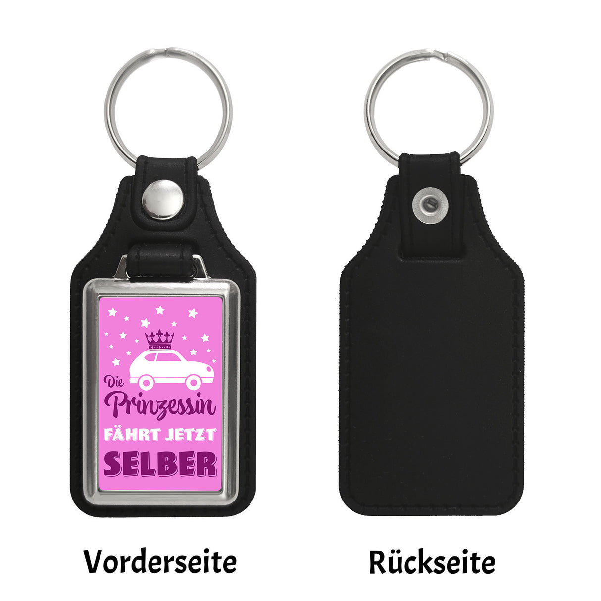 Prinzessin Schlüsselanhänger mit Spruch Die Prinzessin fährt jetzt selber