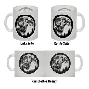 Heulender Wolf im Mondschein Kaffeebecher