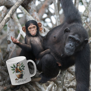 Käffchen - Affe in einer Kaffeetasse Kaffeebecher