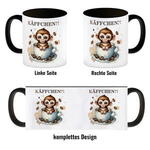 Käffchen Süßer Affe in einer Kaffeetasse Kaffeebecher