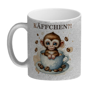 Käffchen Süßer Affe in einer Kaffeetasse Kaffeebecher