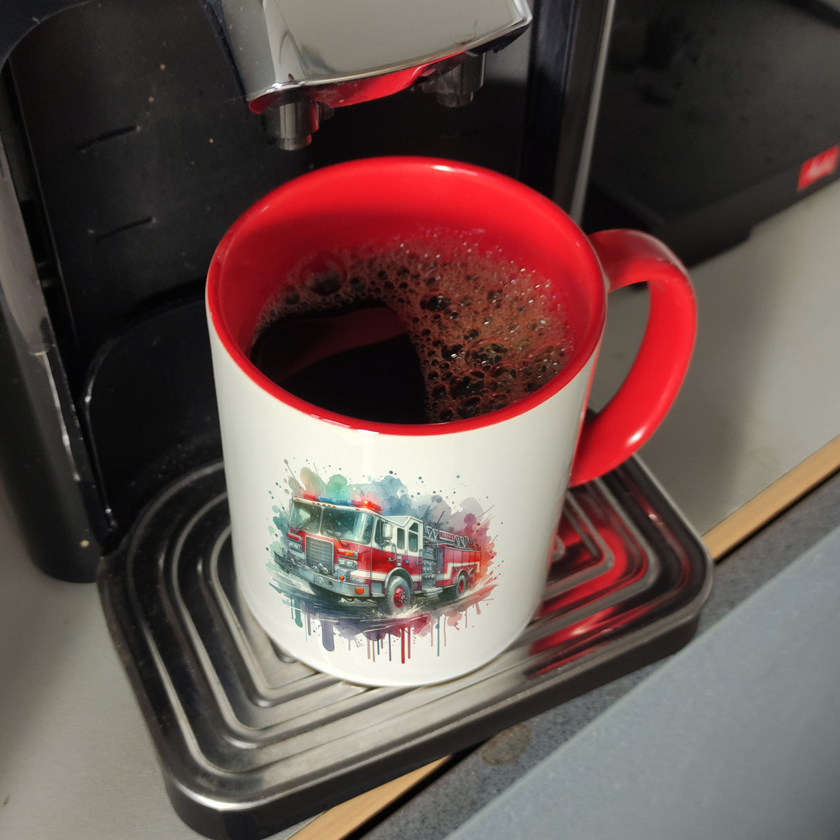 Feuerwehrauto Kaffeebecher