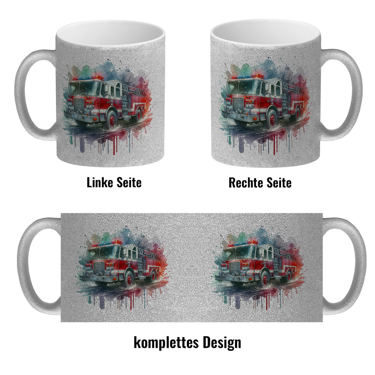 Feuerwehrauto Kaffeebecher