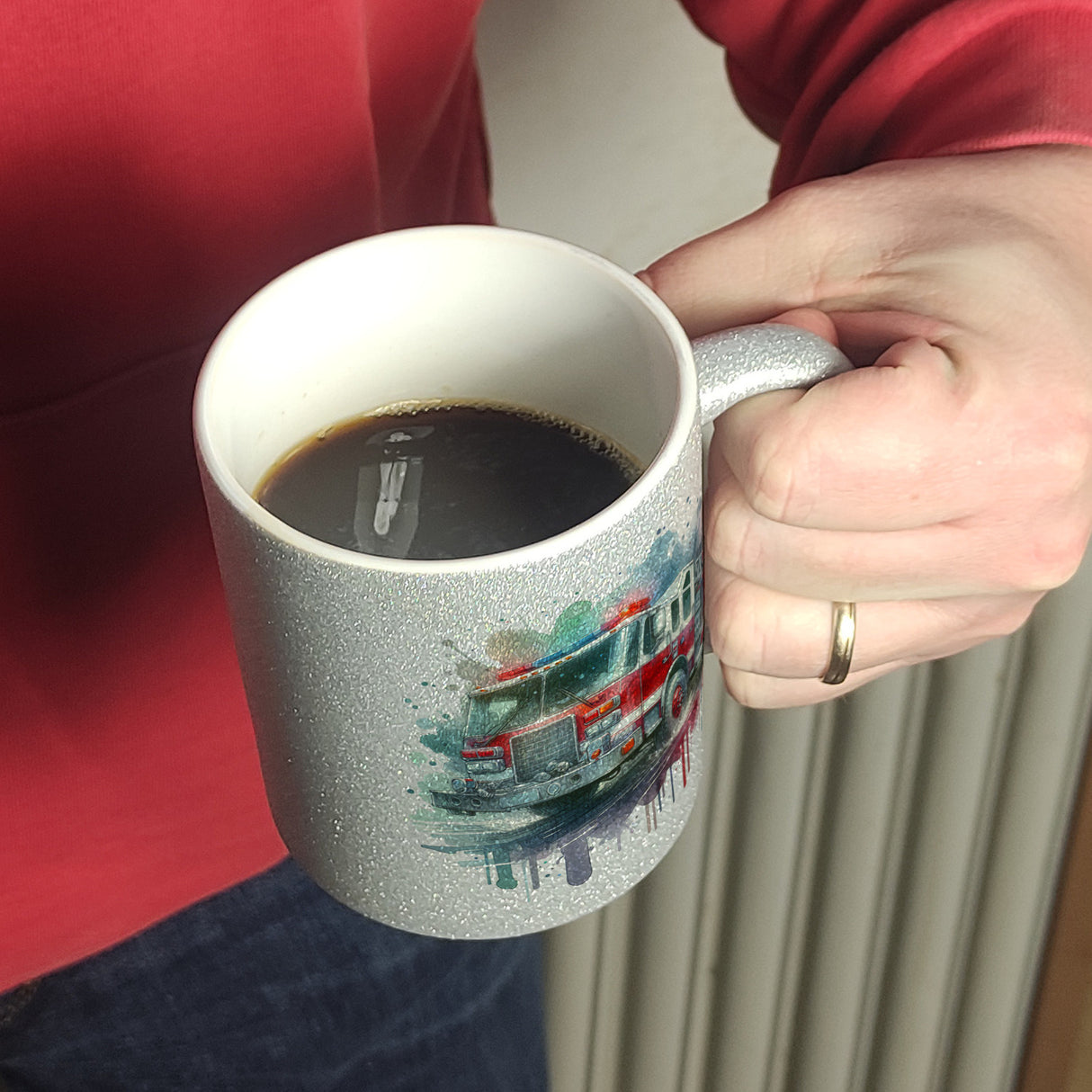 Feuerwehrauto Kaffeebecher