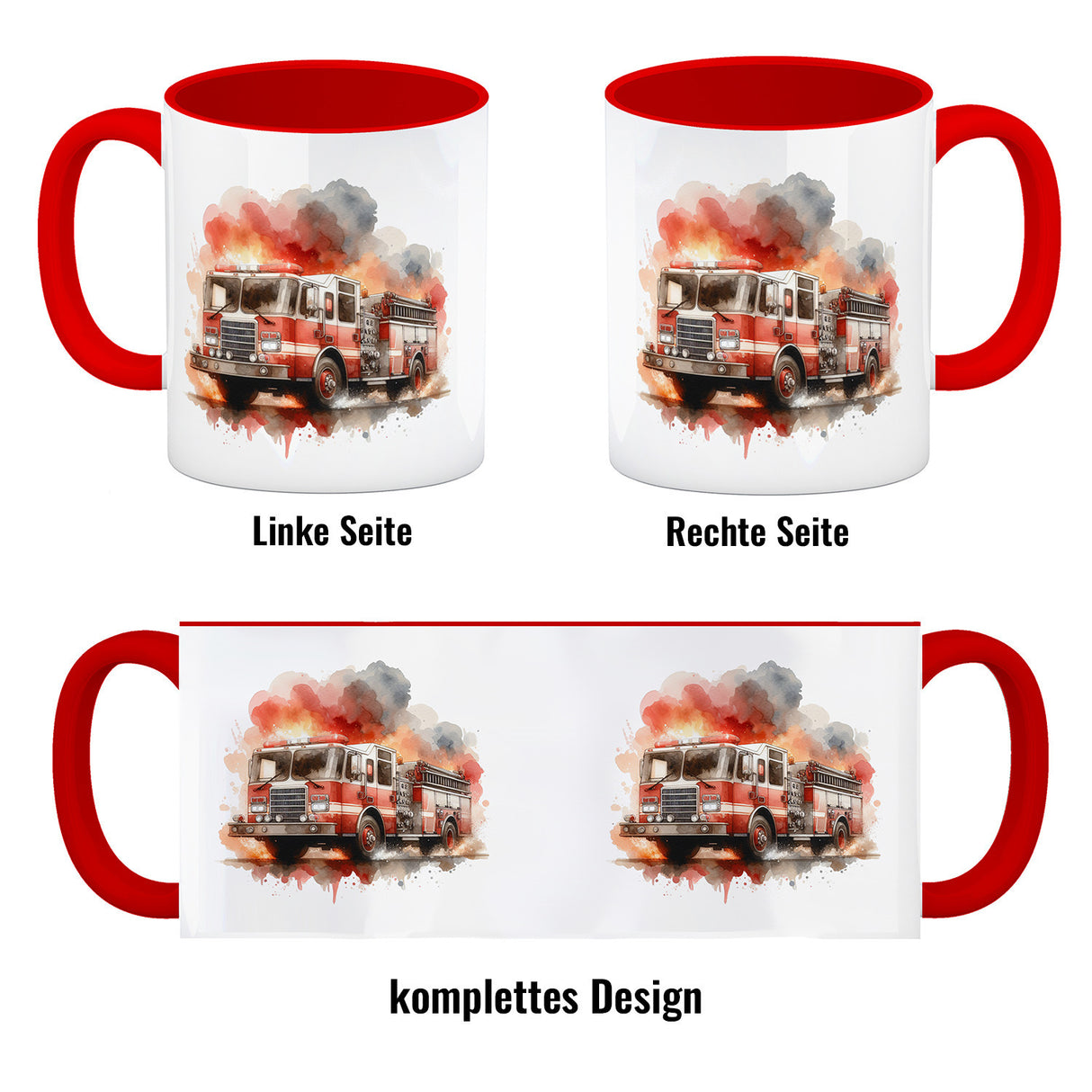 Feuerwehrfahrzeug Kaffeebecher